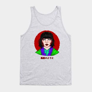 Japanese Devil Girl Aesthetic Tank Top